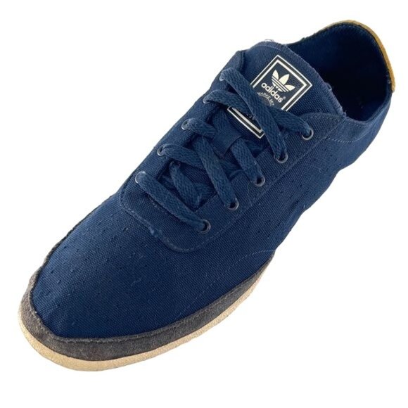 Adidas RARE SAMPLE 90’s Streetwear Sneakers Navy Blue & Gold Size US 9 Y2K - Picture 4 of 8